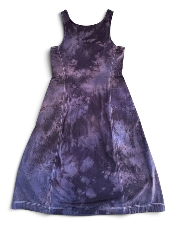 Dresses & Skirts - COS Purple Black Tie Dye Panel Contrast Stitch Midi Dress S